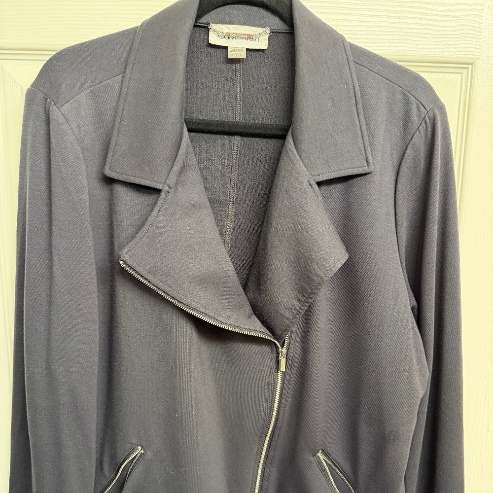 Calvin Klein zipper knit jacket Black Size XL